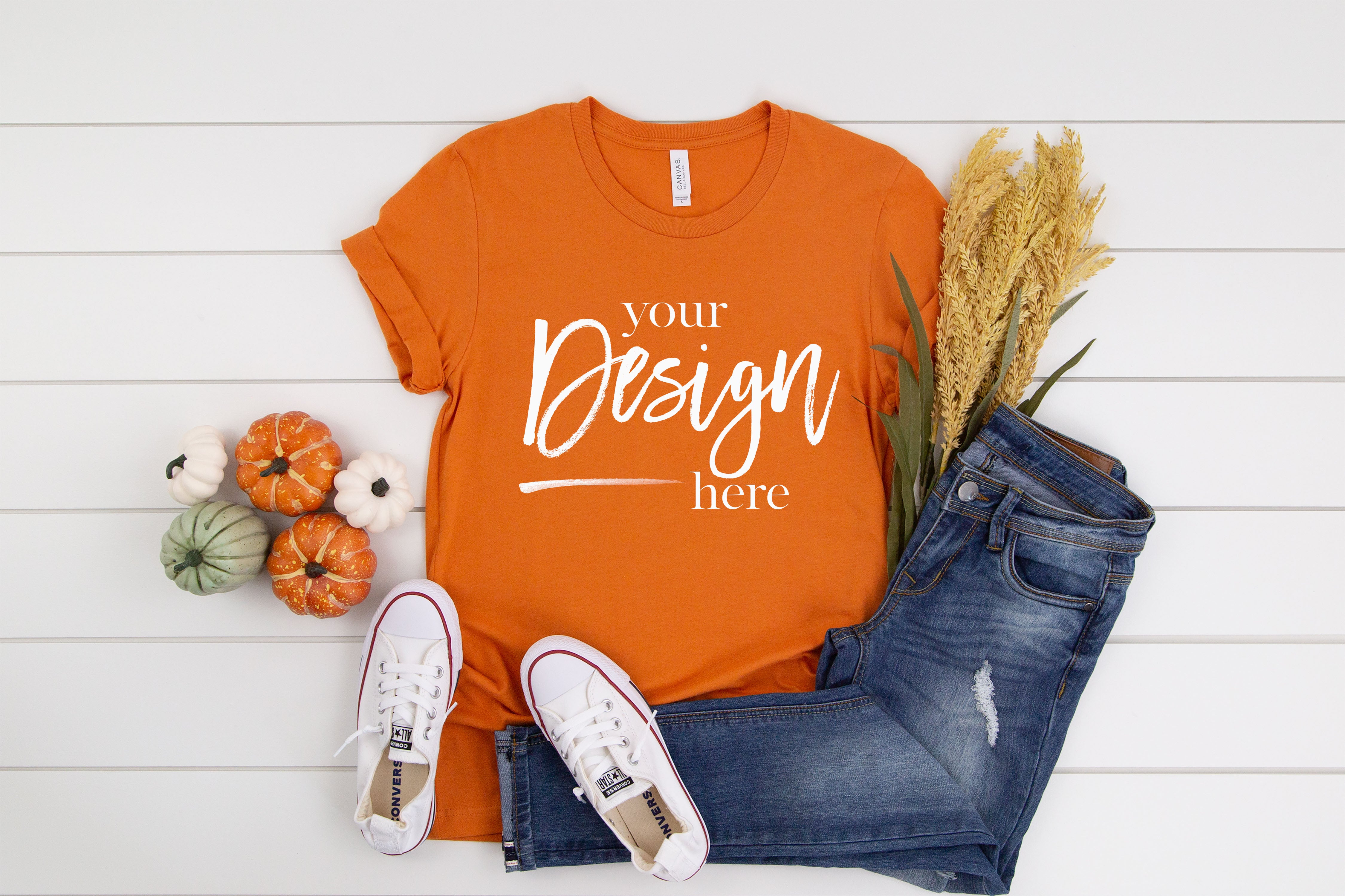 Download 3001 Bella Canvas Mockup Tshirt Burnt Orange Mod Mockups Studio