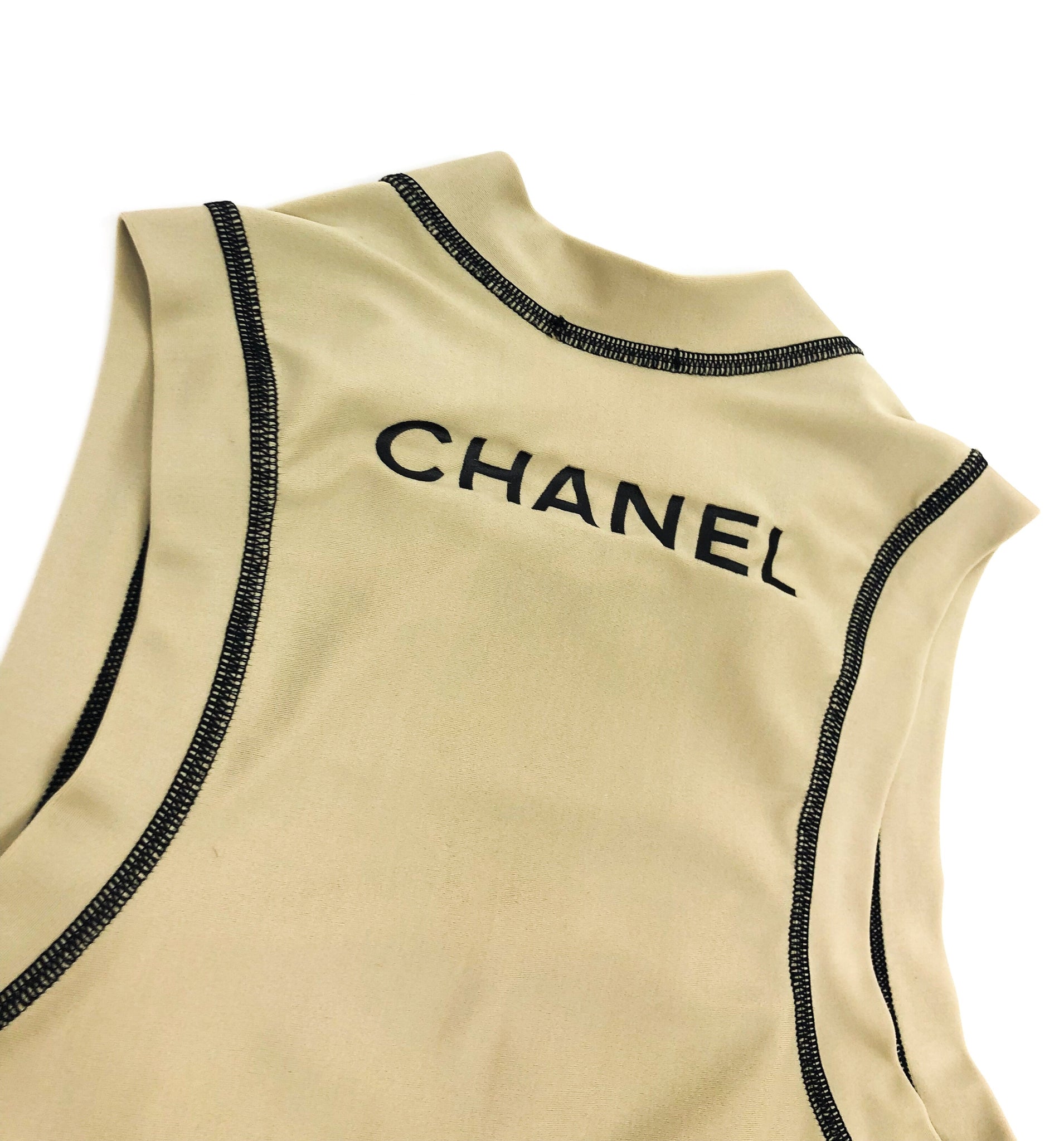 Ivory chiffon tank top Chanel at 1stDibs  chanel tank top chiffon tank  tops chanel sleeveless top