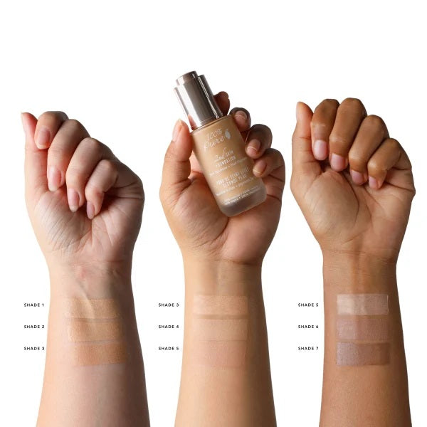 100 percent pure foundation swatches