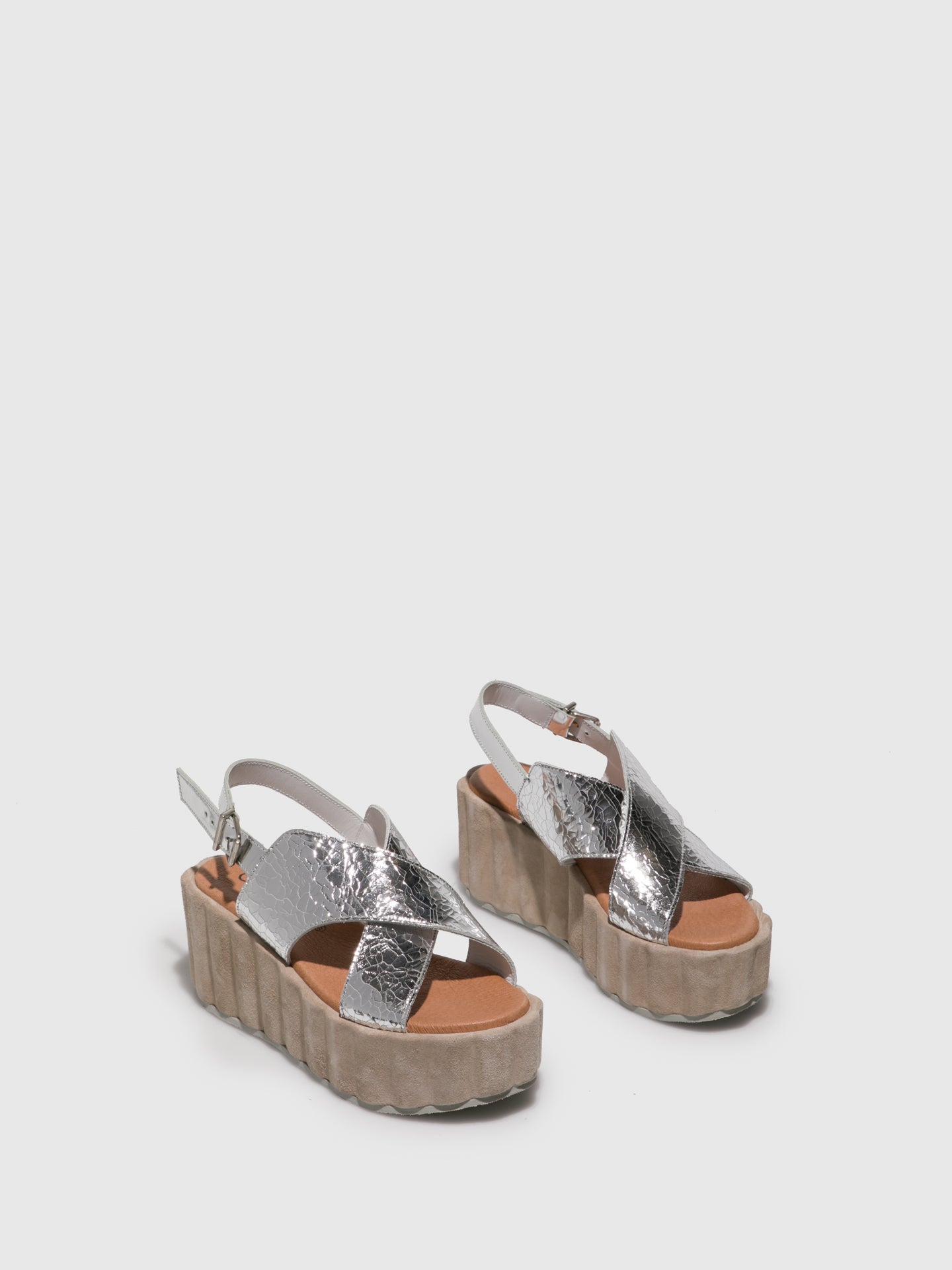 Silver Platform Sandals - Overcube