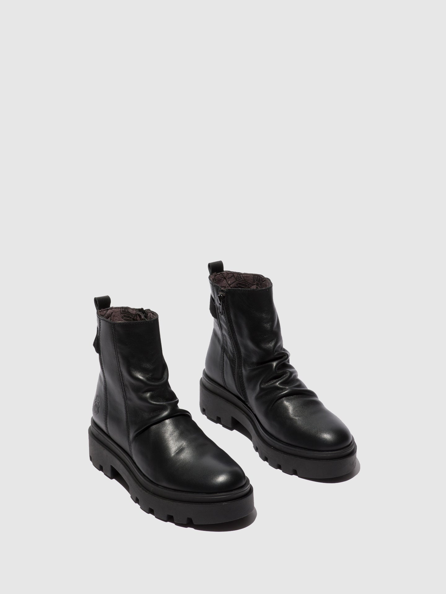 Fly London - Zip Up Ankle Boots JILY818FLY DUBLIN BLACK - Overcube