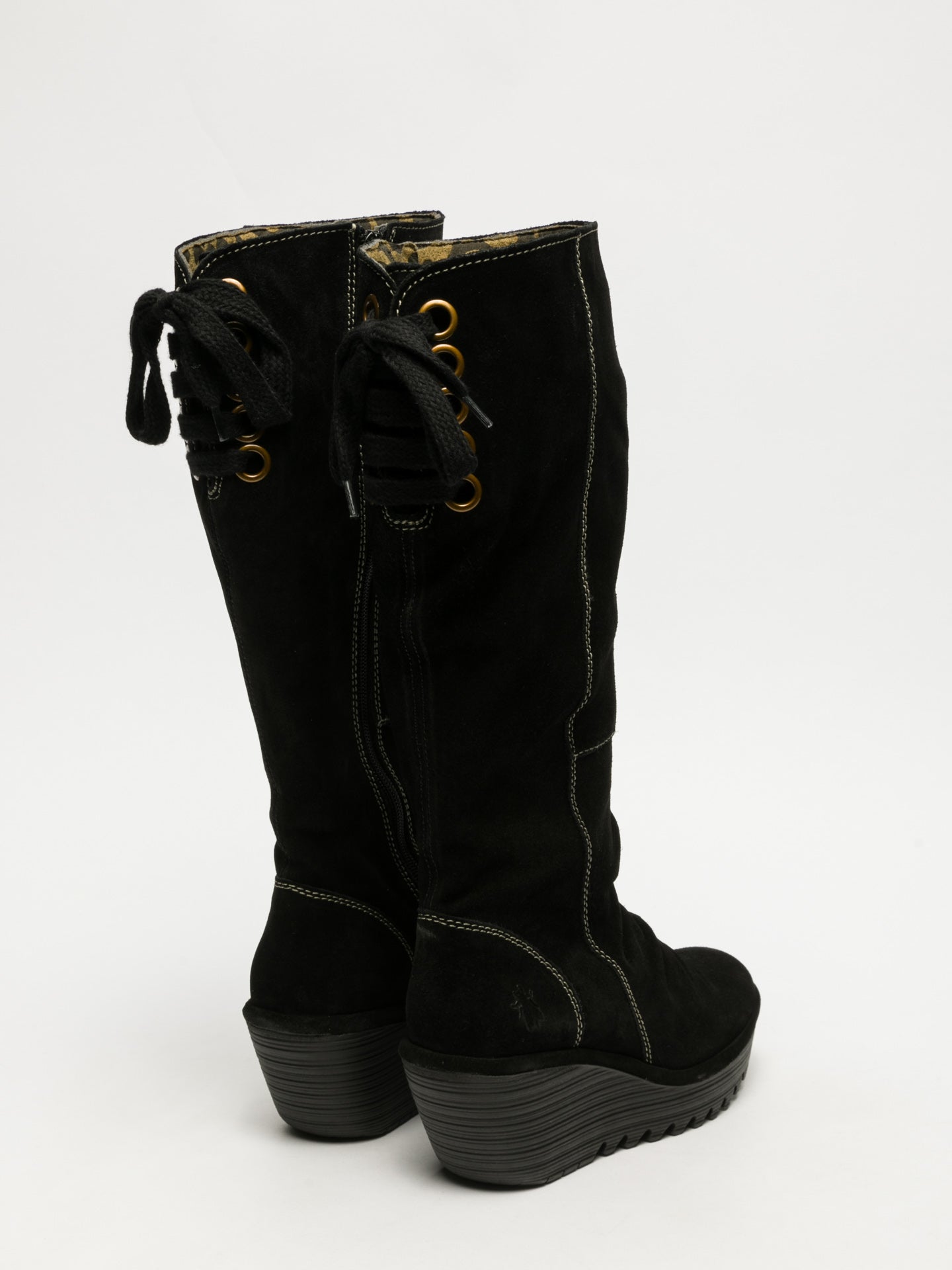 fly london black knee high boots