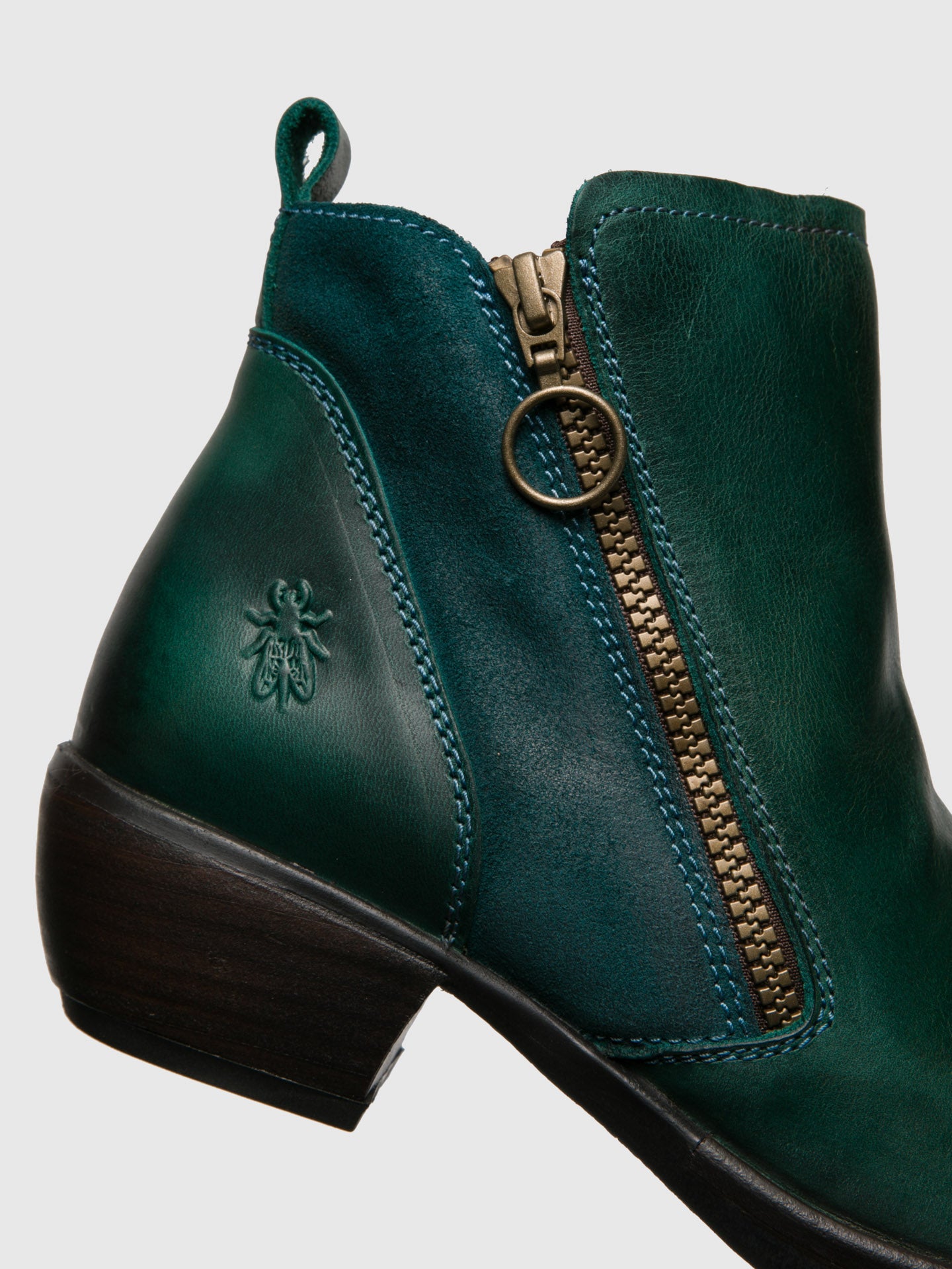 fly green ankle boots