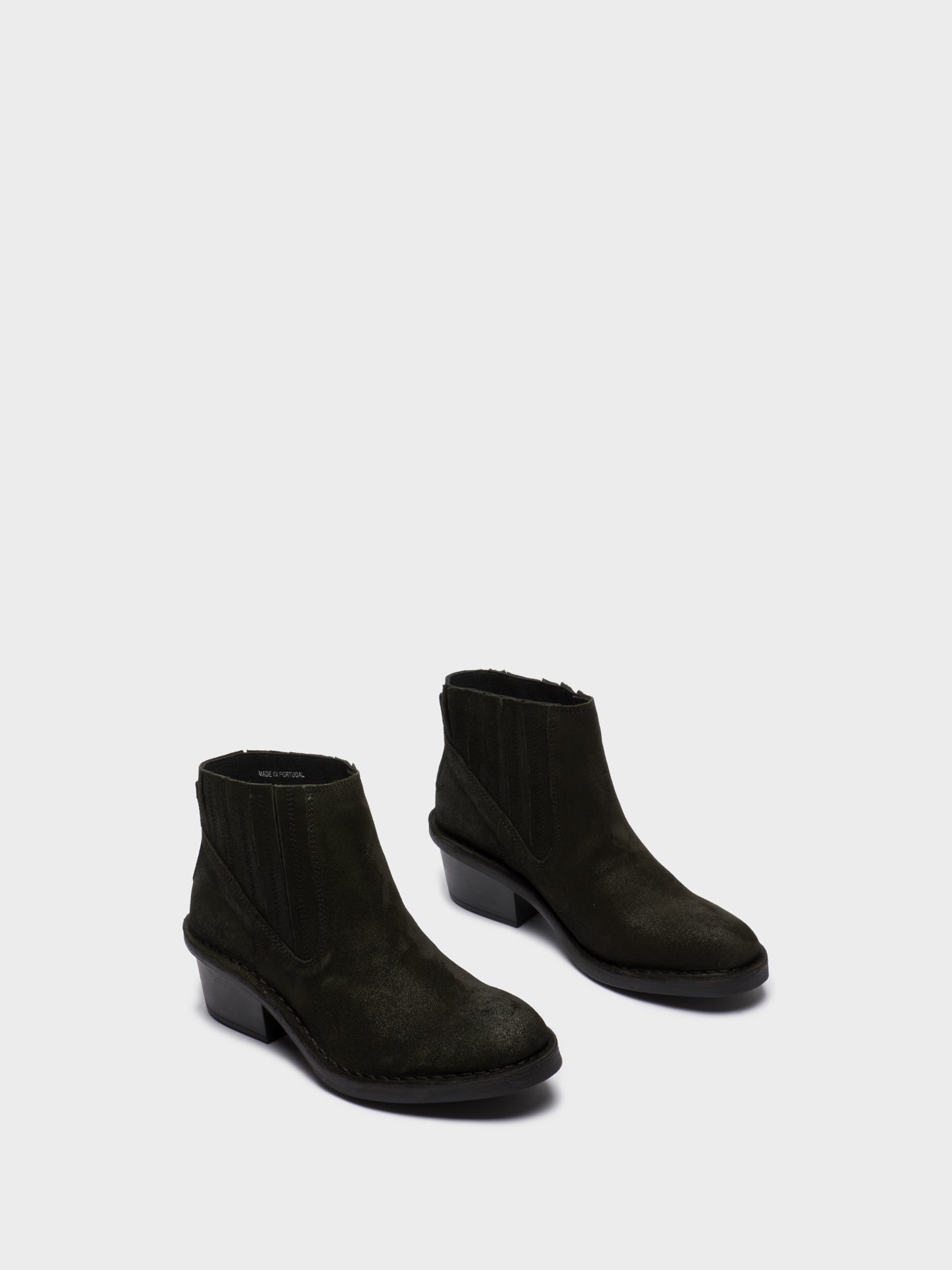 dark green chelsea boots