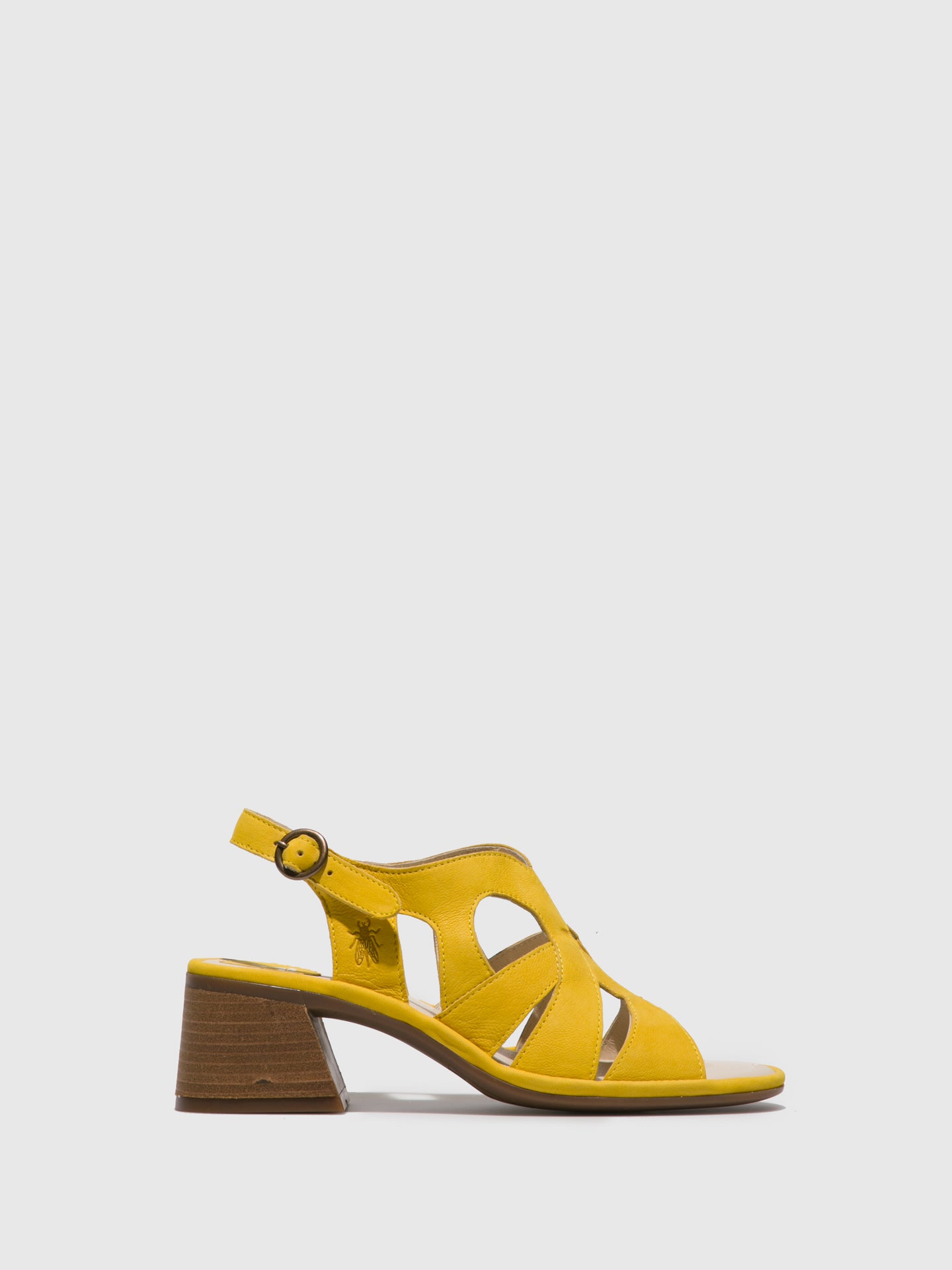 yellow open toe shoes
