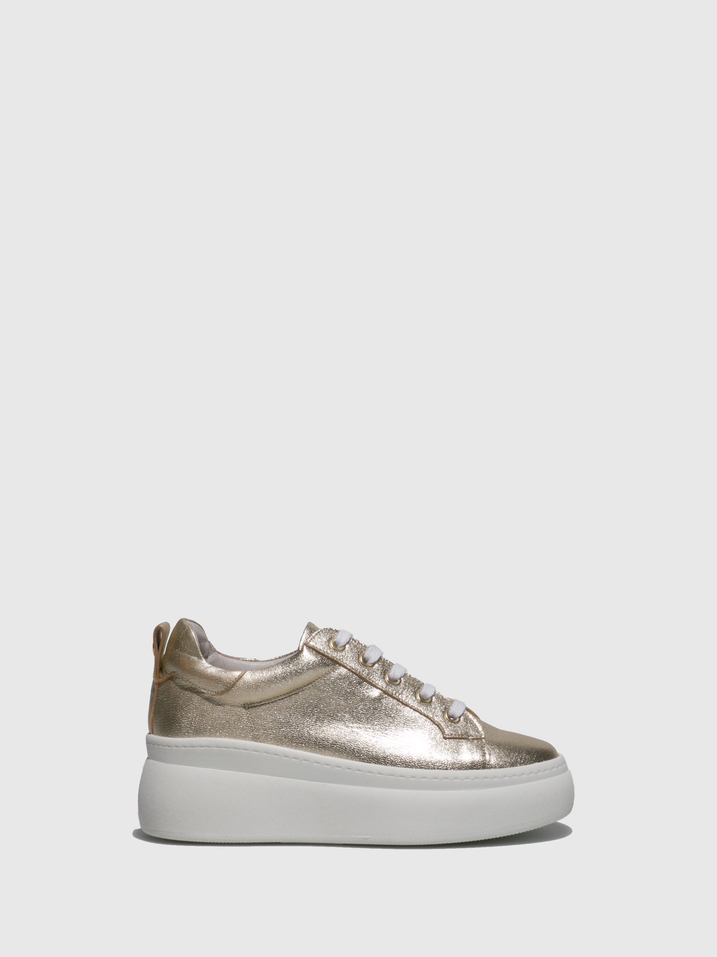 gold wedge trainers