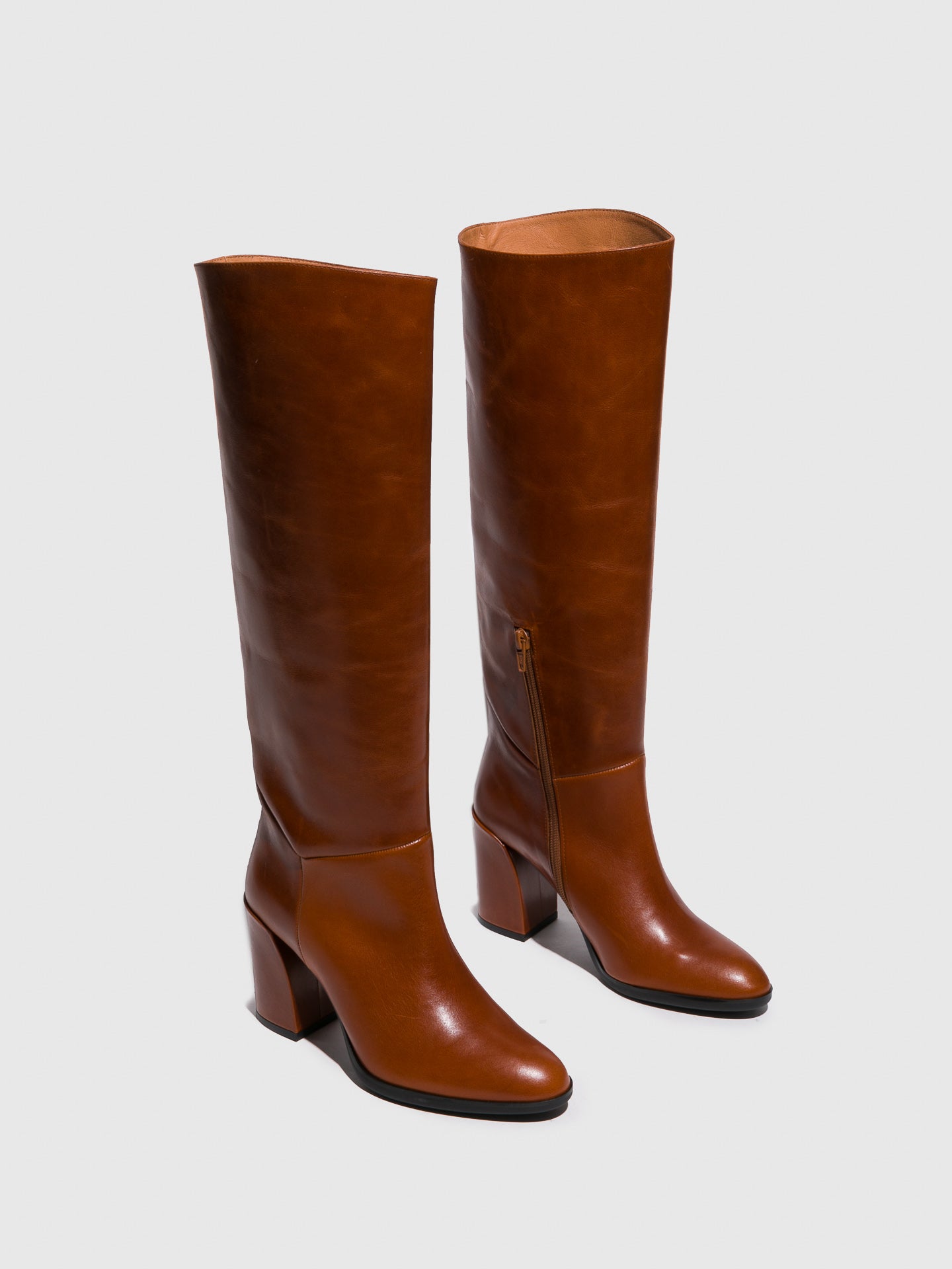 camel knee high boots