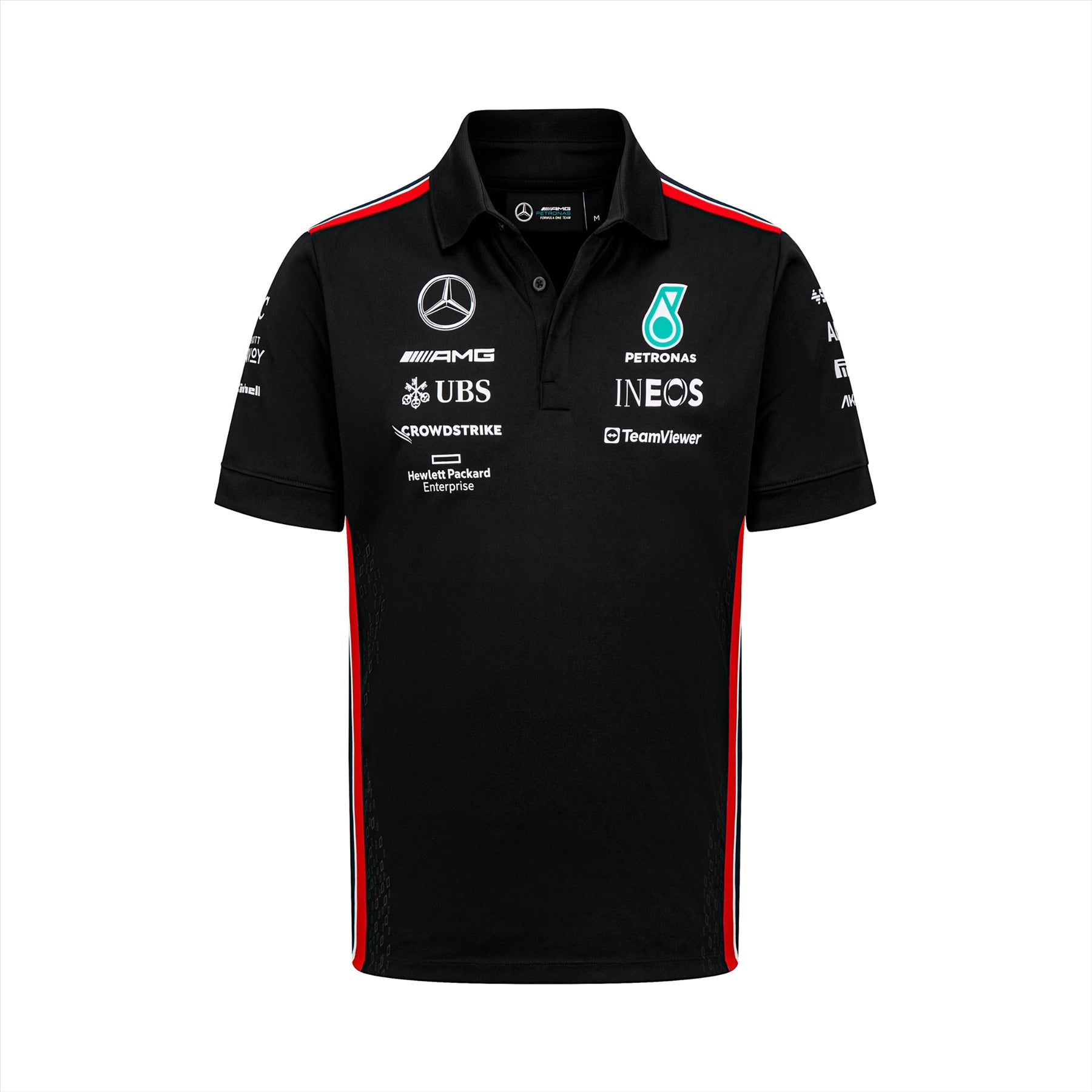 Mercedes AMG Petronas F1 Men's Team Polo Shirt | Black | 2023 ...