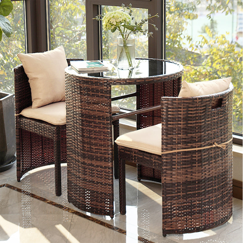 rattan outside table and chairs