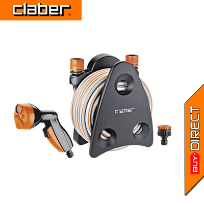 Claber Kiros Hose Reel Kit With 20M Hose And Jet Spray - Garden