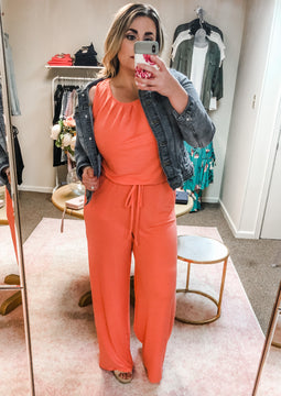 Jumpsuit - Deep Coral