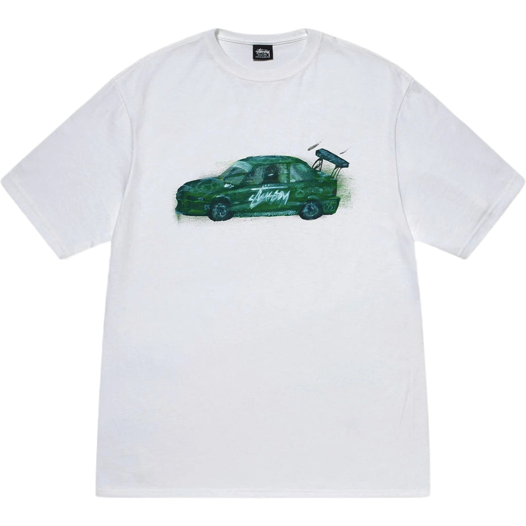 Racecar T Shirt in White by Stussy | Bored of Southsea
