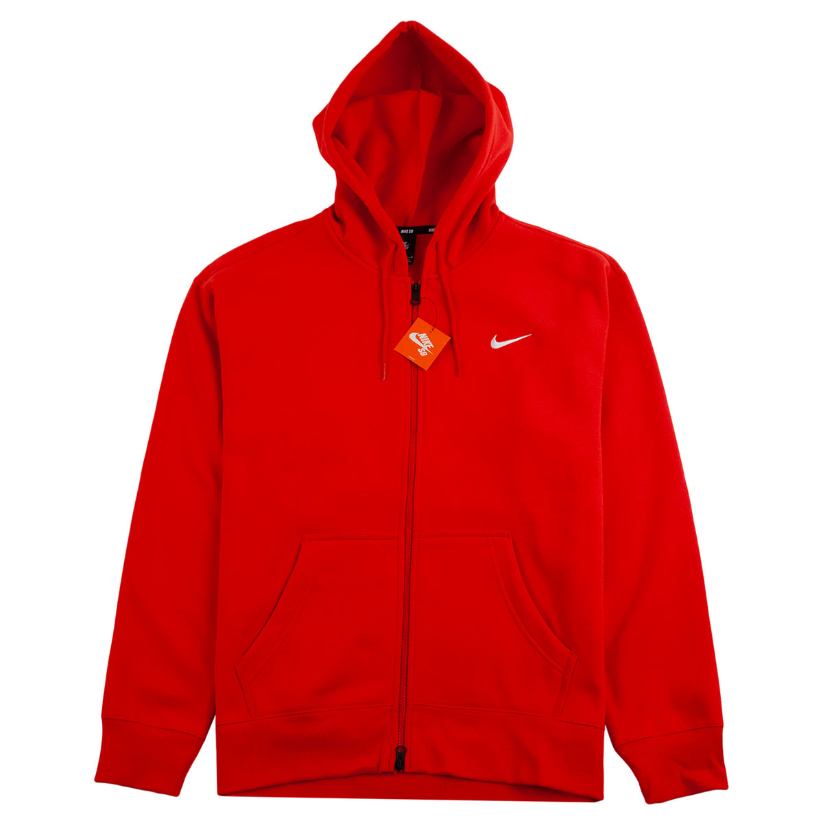 red nike zip up hoodie