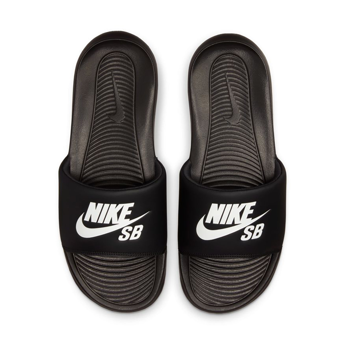 One Sliders in / White- Black by Nike SB Bored of Southsea