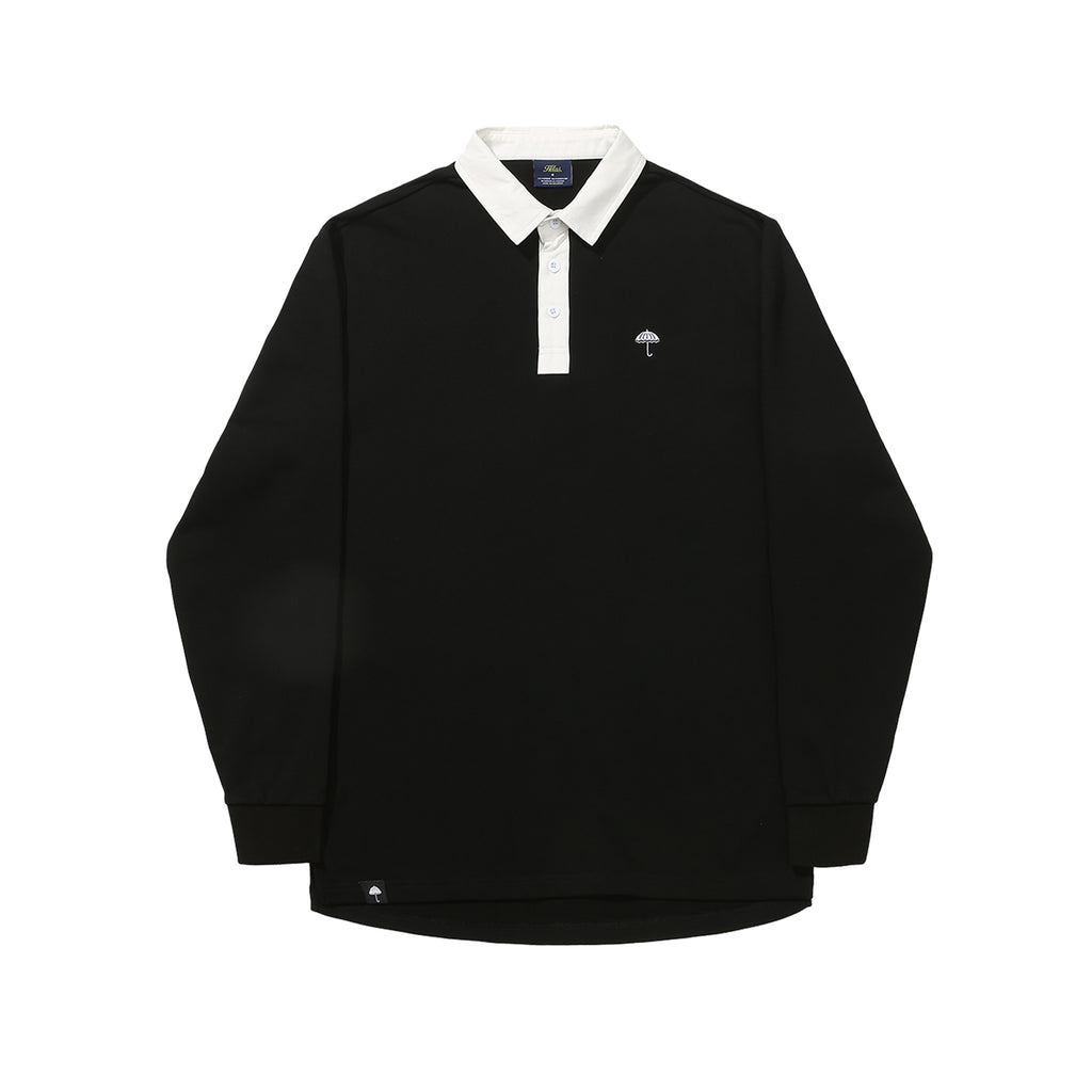 Rugby L/S Polo in Black by Helas | Bored of Southsea