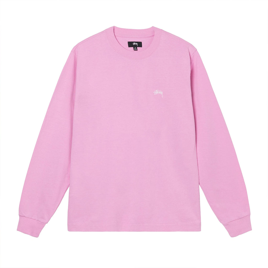 Stock Logo LS Crew in Pink by Stussy | Bored of Southsea