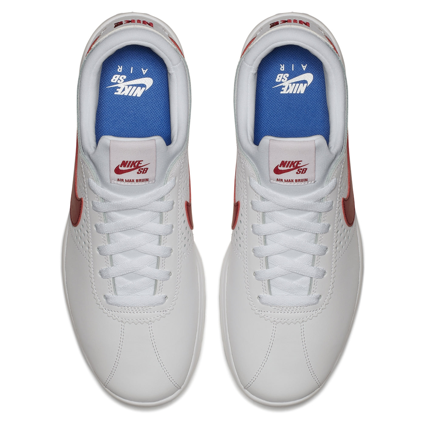 nike sb air max bruin vapor white red