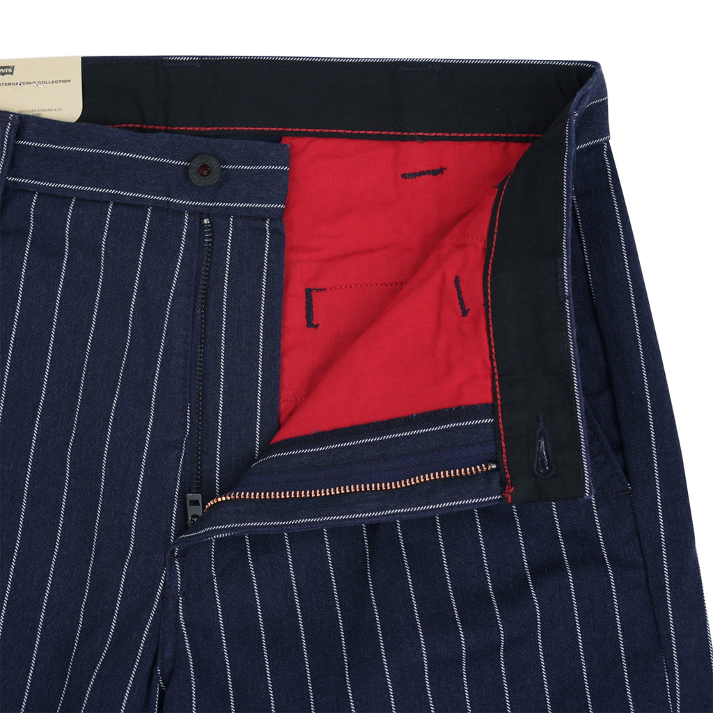 levis skateboarding striped work pant in navy