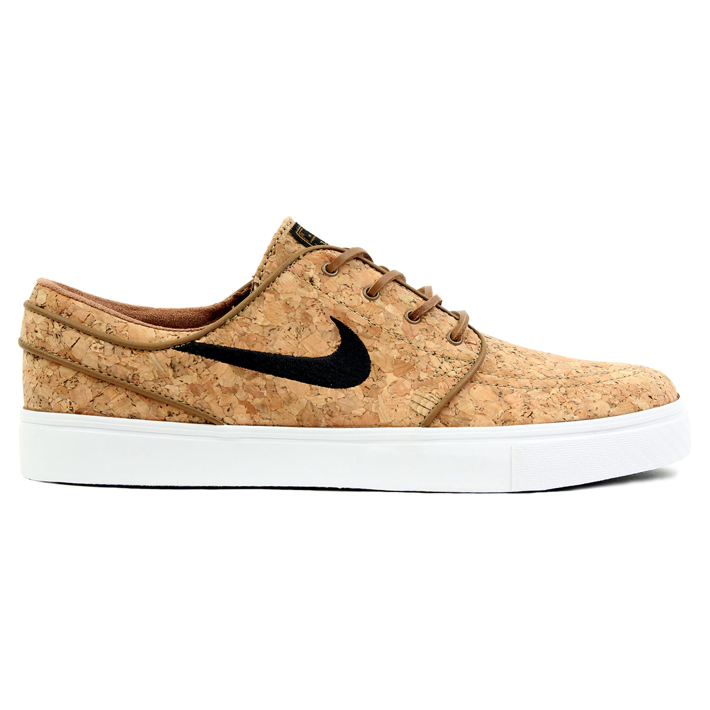 nike sb janoski elite ale brown & white cork skate shoes