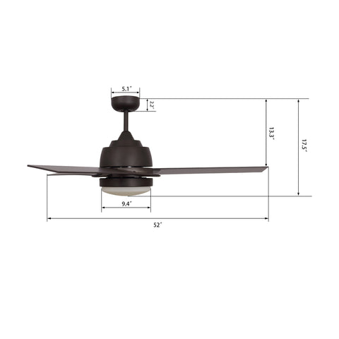 52 inch Addison Smart Ceiling Fan, Works with Alexa