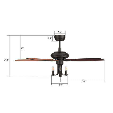 Bryson 52 inch 10-speed Ceiling Fan with Remote