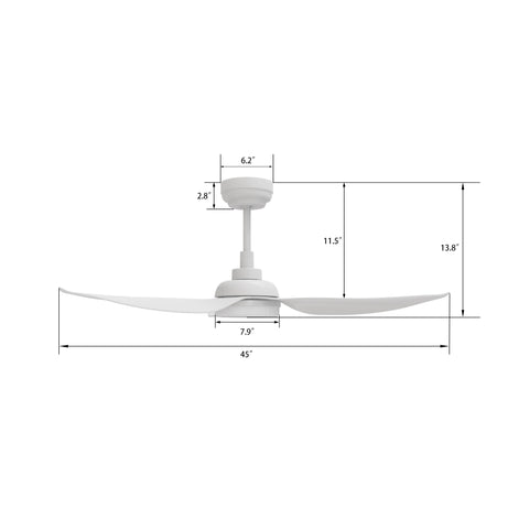 Daisy 45 inch Google Assistant Fan with Light Kit