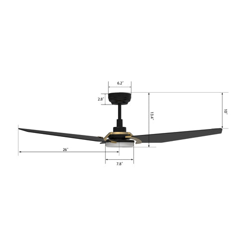 Trailblazer 52 inch Outdoor WiFi Fan, Dimmable with Remote and Google