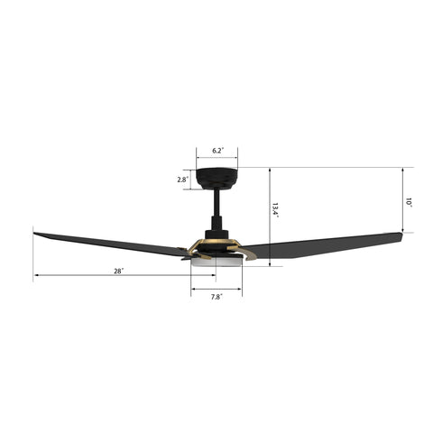 Trailblazer 56 inch Outdoor WiFi Fan, Dimmable with Remote and Google