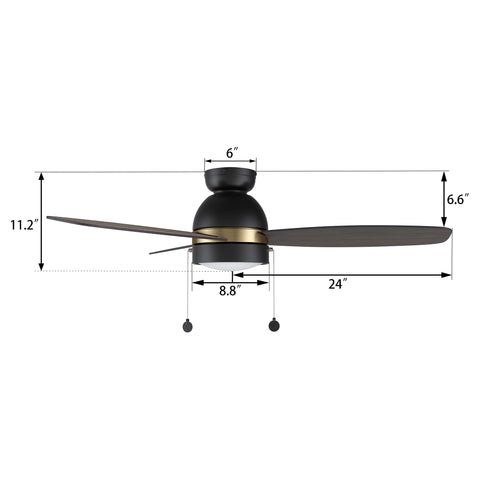 Smafan-Carro-Troyes-48-inch-black-wood-Ceiling-Fan-Pull-Chain-size