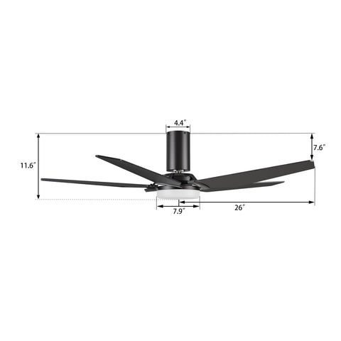 Smafan Maclean remote ceiling fan Specification