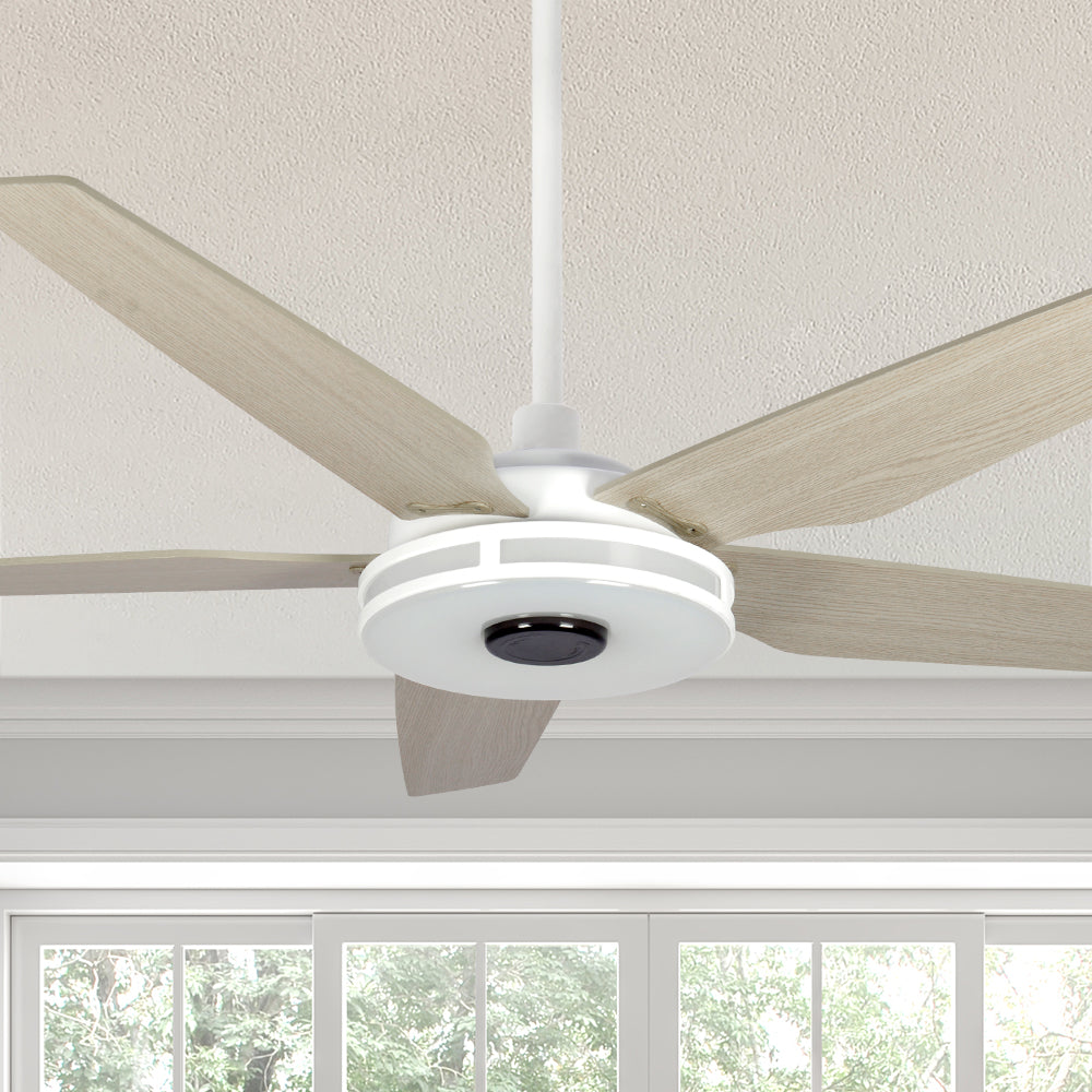 Elite Low Profile Outdoor/Indoor smart Fan with LED Light Remote 52