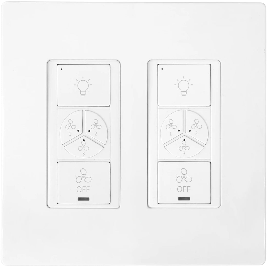 Carro Home Pioneer 4.75 2-Gang Modern Plastic Ceiling Fan Smart Switch in White