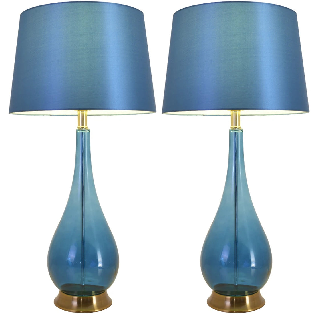 blue ombre glass lamp