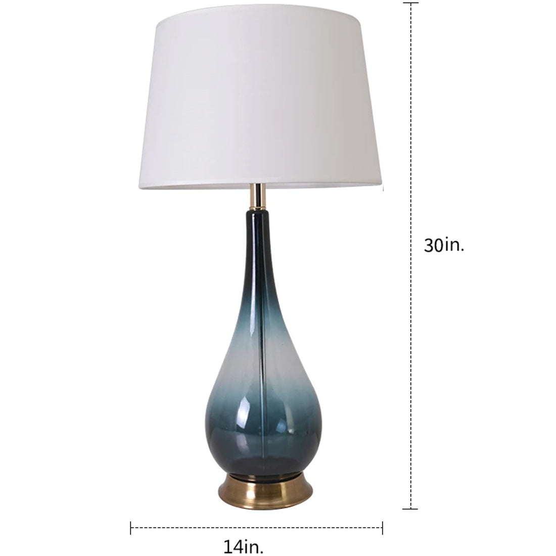 lustre ombre glass table lamp