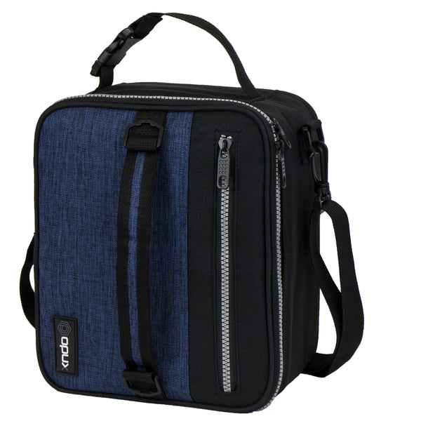 Opux Insulated Dual Compartment Lunch Bag for Men, Women | Double Deck Reusable Lunch Box Cooler with Shoulder Strap, Leakproof Liner | Medium Lunch