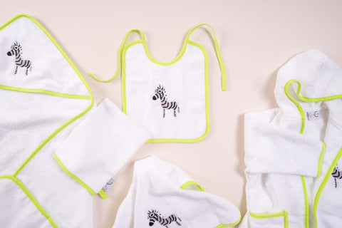 zebra baby bathrobe set