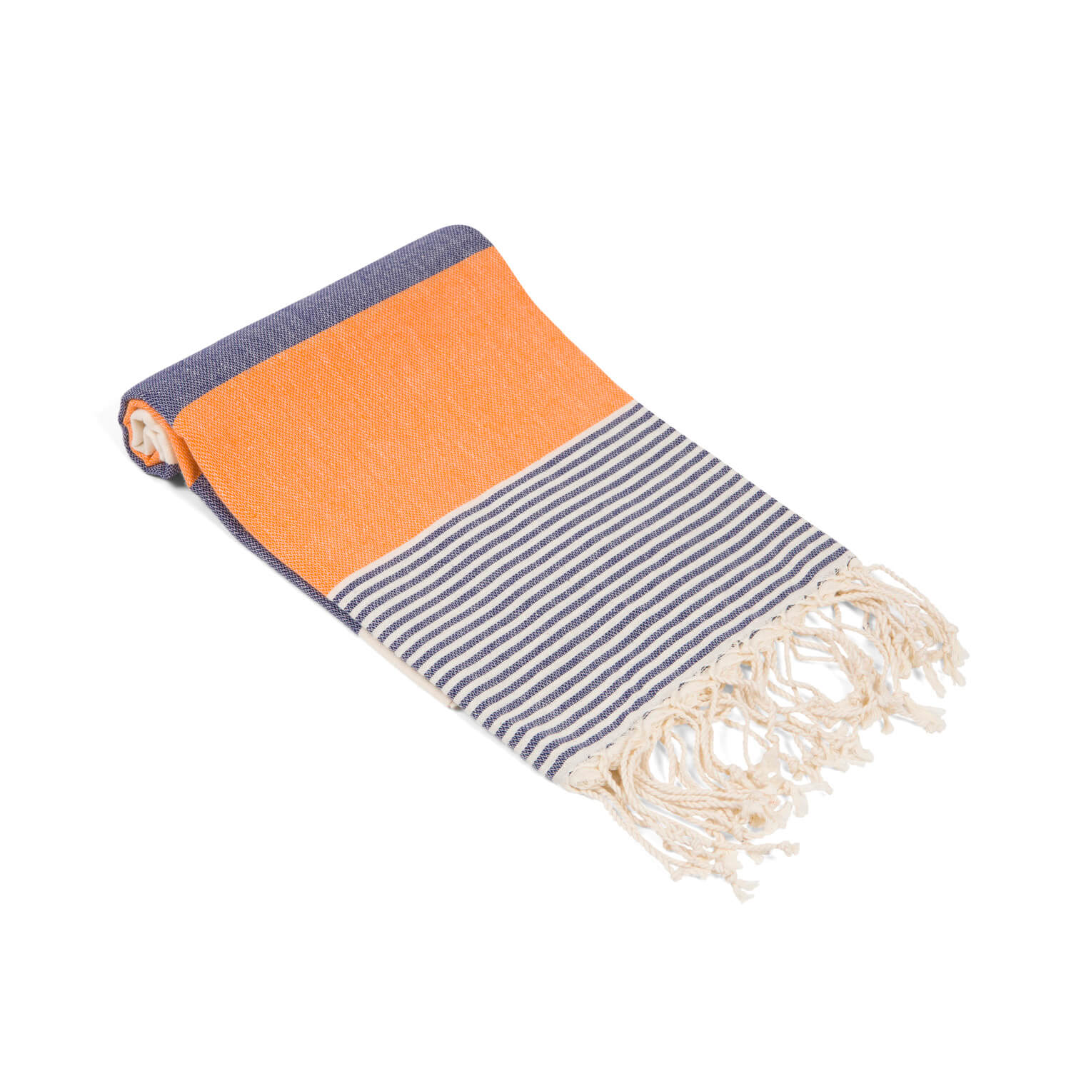 orange striped bath towels