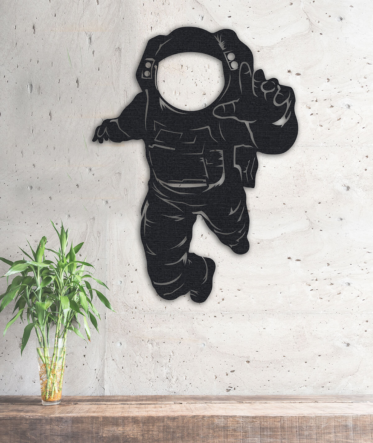 Astronaut Metal Wall Art Astronaut Wall Decor Black Metal Space Wall Poster Hencely