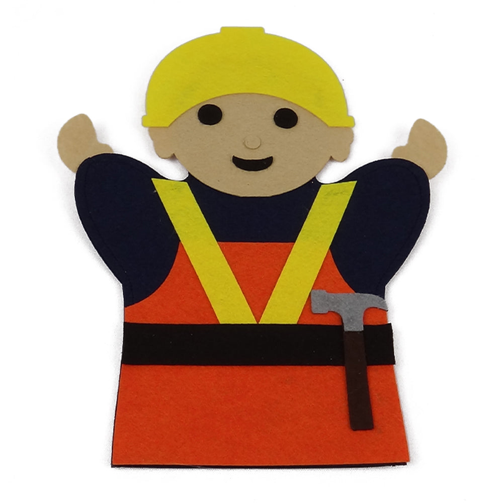 construction worker hand puppet