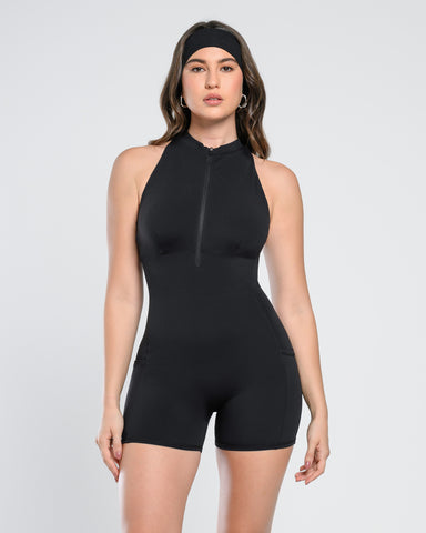 Backcut Bliss Zip-Up Romper