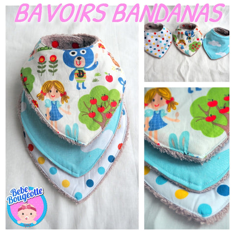 Tuto Bavoir Bandana Bebe Bougeotte