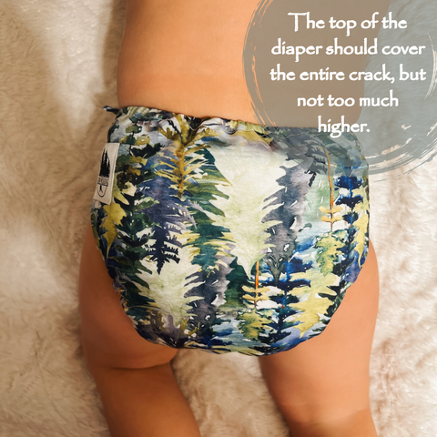 Back of a cloth diaper