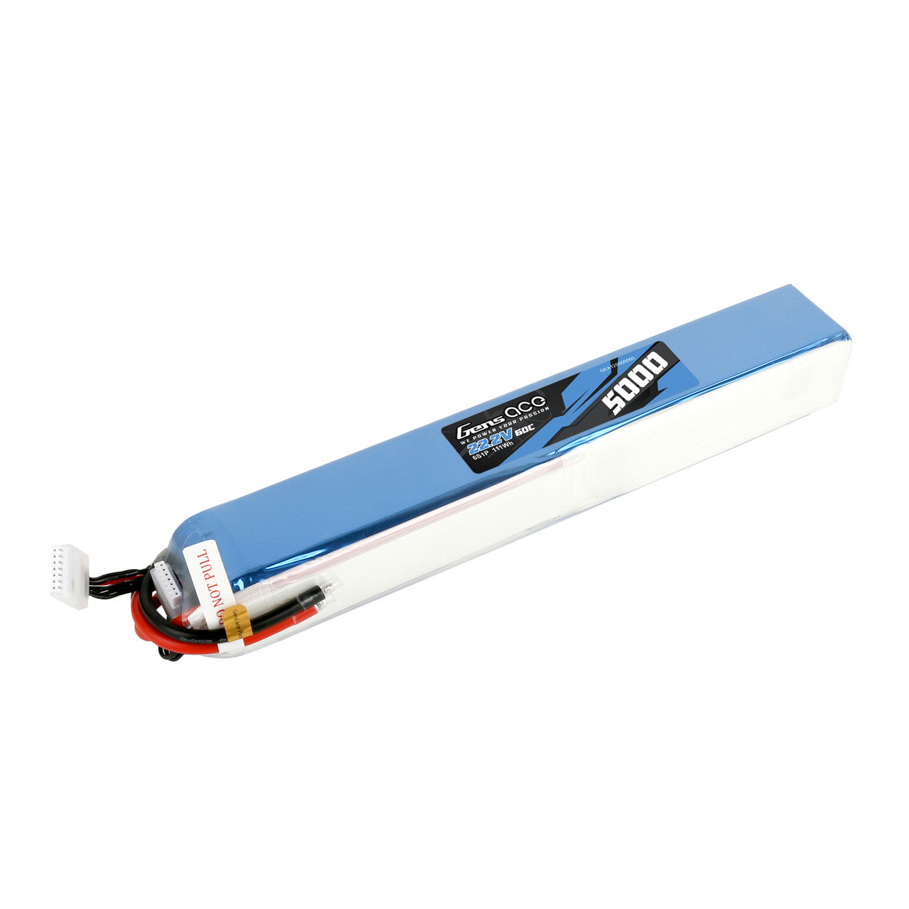 Gens Ace 5000mAh 12S 44.4V 60C Lipo Battery Pack With No Plug