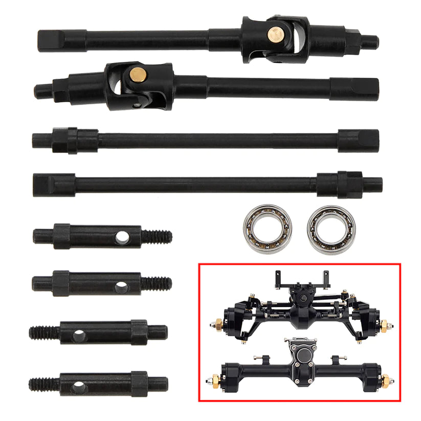 MEUS Racing Universal Joint Drive Shaft Cross Knot CVD Drive Kit for SCX24 MEUS Plastic Portal Axle and Aluminum Portal Axle