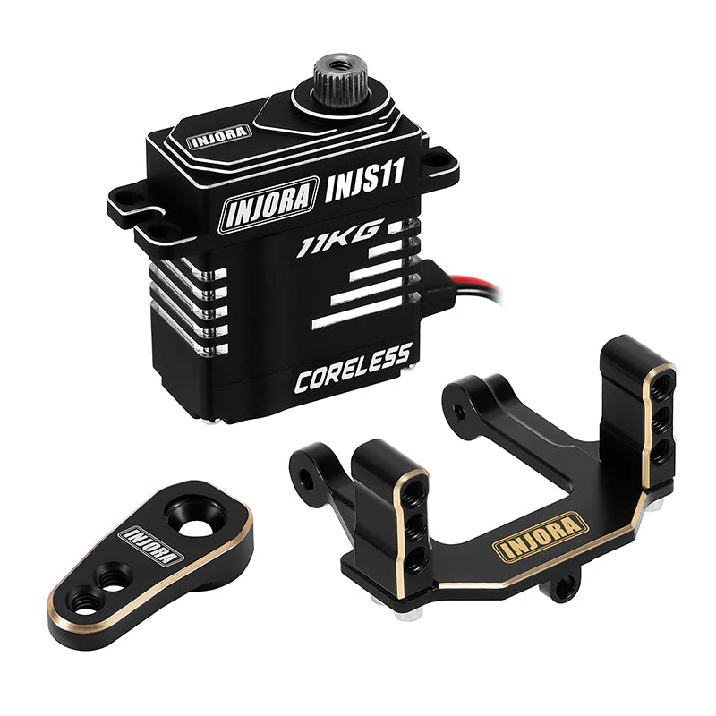 INJORA INJS11 Servo with Brass Servo Mount & Horn for 1/18 Redcat Ascent-18