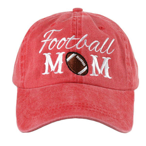 Football Mom Baseball Hats