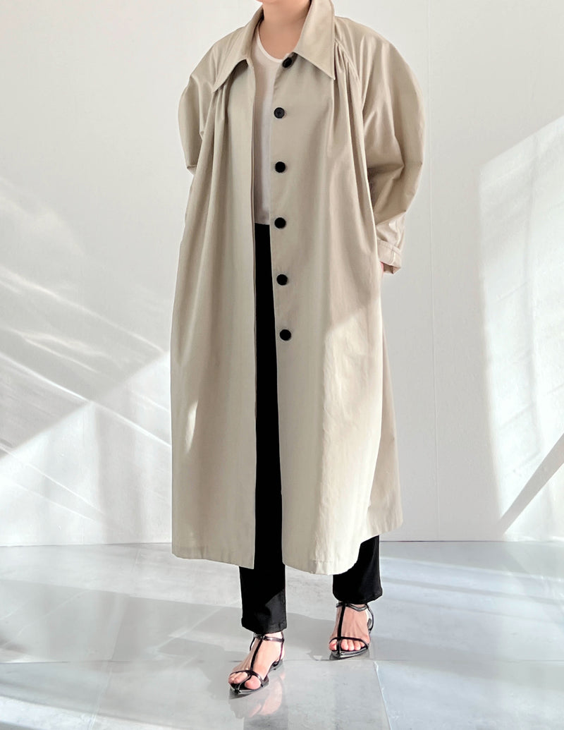 AMERI】 ROLL-UP SLEEVE PLEATS TRENCH COAT gzerosolucoes.com.br