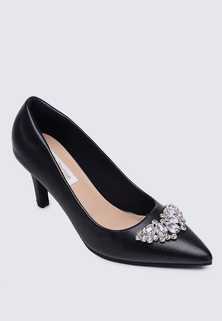 Jewel Comfy Pumps In Black - myballerine product image