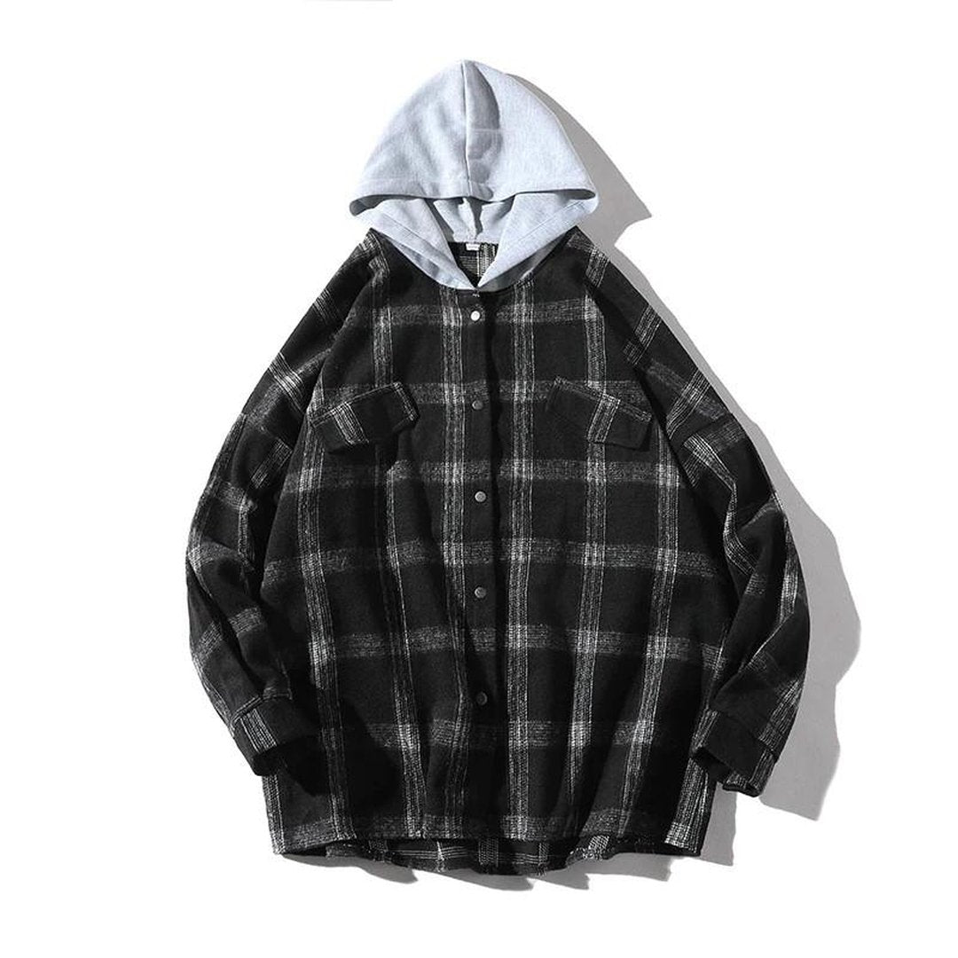 oversized flannel hoodie