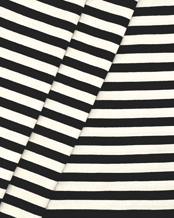 Black/White Stripes - Rayon of Bamboo/Spandex Knit Fabric — CLOTH STORY